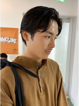 ルーム(Loom.) メンズカットセンターくせ毛風マッシュスタイル