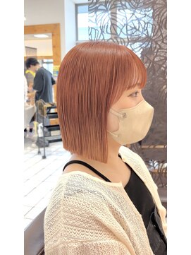 ヘアーアンドメイク サワ 上田本店(SAWA) 20代30代大人可愛いタッセルボブモカベージュ
