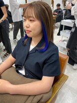 ネイロ 錦糸町(NeiRo)&nbsp;インナーカラーイヤリングカラーブルーカラーグレージュ