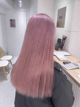 ペレ 渋谷(PELE) イメチェン/ホワイトブロンド/外ハネボブ/ワイドバング/渋谷