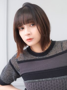 ラフィスヘアーヴィレ 福山店(La fith hair wille) 【La fith】切りっぱなし×ミディアムストレート