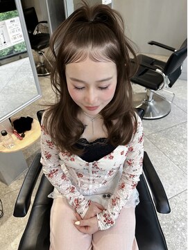 ペレ 梅田(PELE) ホワイトグレージュ/デジタルパーマ/チェリーブラウン/梅田