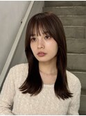 レイヤー/セミロングボブ髪質改善縮毛矯正白髪ぼかしショート