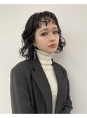 ボブヘアーパーマ風お呼ばれヘアセット10代20代髪質改善