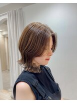 エアー(Air)&nbsp;顔周りくびれボブレイヤーカット透明感秋カラー