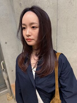 エウペ 渋谷(WEUPE) 斜めバング/グレージュカラー/デザインカラー/シルキーベージュ