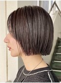 大人ボブ大人ショートボブ切りっぱなしボブ前髪あり前下がりボブ