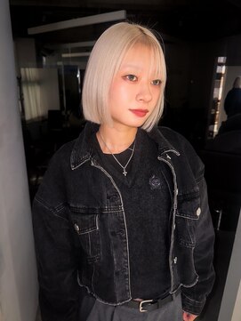 キオクエコ(KIOX eko) ハイトーンボブ/エフェクトブリーチ/リタッチ/髪質改善