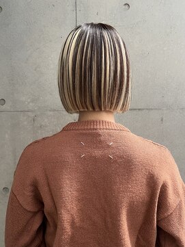 ギークス(GEEKS) 【GEEKS渋谷】アンブレラカラー/切りっぱなしボブ/冬カラー/小顔