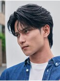 原宿ニュアンスパーマフェザーパーマメンズカットセンターパート