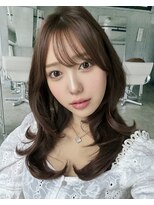 エインアンリー 明治神宮前(AIN.ANLY.) ◎レイヤーミディアムくびれロングラベンダーピンクベージュ