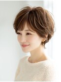 ４0代50代襟足スッキリ丸みショート