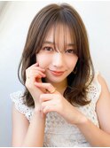 透明感髪質改善カラー◎シースルーバング×くびれヘア夏カラー