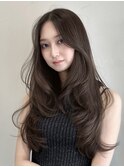 韓国風/レイヤー/前髪カット/オリーブ/透明感/ハッシュカット