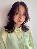 ブラウヘアアンドケア(care) ウルフレイヤー×深みカシスブラウン