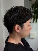 無造作シャドウパーマのショートスタイル◎