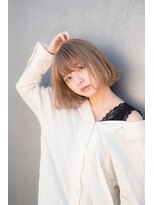 ヘアサロン ガリカ 表参道(hair salon Gallica)&nbsp;透明感ベージュ無造作カールボブ