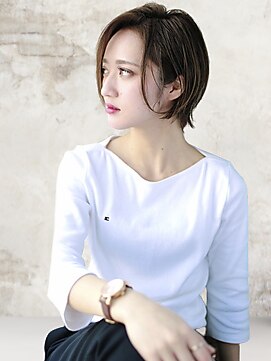 ヘアーアンジェ 南矢野目店(Hair ange) 【イルミナカラー×髪質改善TR】耳かけショートスタイル