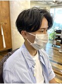 ニュアンスパーマ 毛流れセンターパート