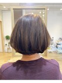 【sorriso hair桜山】30代40代50代☆ハイライトカラー丸みボブ