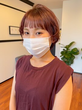 スリーバイザサロン(THREE by the salon) ショート×ボルドー