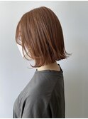 切りっぱなしボブ×サーモンピンク【ブリーチ1回】