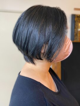 アルファ インタラクティブ エム フラワー(ALUFA interactive.M Flower) 20代30代40代小顔ひし形ストレート前下がりショートボブ