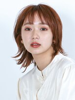 アース 三軒茶屋店(HAIR&MAKE EARTH) 三軒茶屋_レディース_ミディアム_オレンジベージュ_ボブ_カット