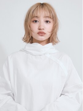 オンク 新宿(onk) 黒髪/グレーベージュ/レイヤーロング/前髪パーマ[新宿駅]