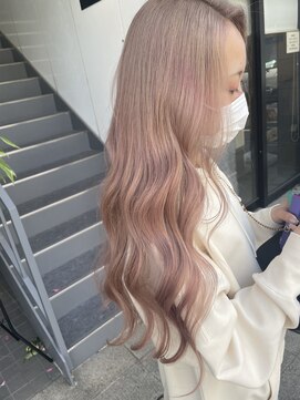 ナンバー 竪町(number+) 20代30代大人可愛いシアーピンク透明感艶ストレート