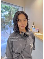 シアン 矢場町店(CYAN.)&nbsp;センター分け×ボブパーマ