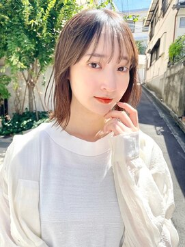 サンド ミュウ 横浜店(sand mieu) オリーブベージュ/髪質改善/ボブ/ブリーチなし/前髪/顔周り/横浜