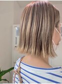 たっぷりハイライト×ボブ
