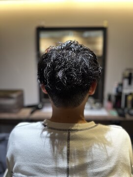 エクファフォーメン(EX-FA FOR MEN) ベリーショート/ダークアッシュ/ニュアンスパーマ/韓国マッシュ