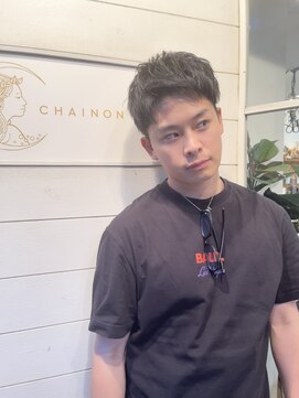 シェノン(CHAINON) 林明寛くんハイトーンミルクティーアッシュ×アップバング
