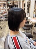 黒髪/ボブルフ/ネビージュ/小顔/ワンレン