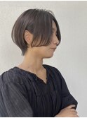 ショートカット丸みショート耳掛けハンサムショートひし形小顔