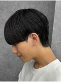 黒髪マッシュナチュラルマッシュメンズヘア韓国ツーブロック