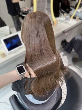 ロンドウル 熊本(Lond ulu) ウェーブミディアムメルティカラー×ブリーチなし韓国【熊本】