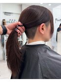 ツーブロックポニーテールレイヤーカット原宿表参道