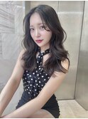ナチュラルブラック×小顔レイヤー×韓国風巻き×髪質改善