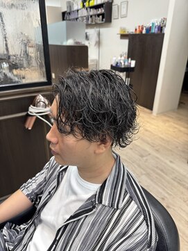 カイノオム 梅田(KAINO HOMME) 波巻きパーマ　ツーブロック