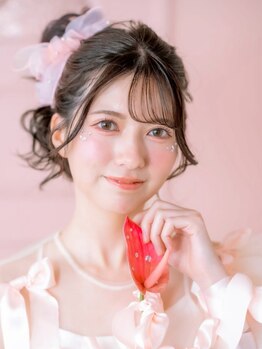 ヘアメイクアンドセットサロン リッコ(Hair make&set salon Ricco)の写真/【梅田・茶屋町】イベント前ヘアセット★推し活ヘアメも大歓迎♪メイクもお任せ！平日朝7時から予約可◎