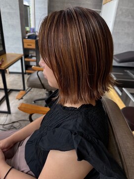 ソイクフ 高田馬場店(SOY-KUFU) 20代30代40代◎似合わせカットハイライトカラー外ハネボブ