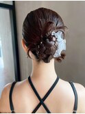 おくれ毛ロング暗めカラー韓国ヘア顔周りレイヤー_ba565031