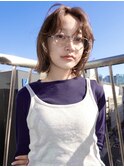 レイヤーボブ/切りっぱなしボブ#外はねボブ#ブラウンカラー