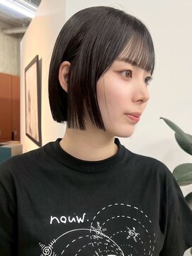 ノード(NODE) 栄タッセルボブくびれ透明感ベージュヘア