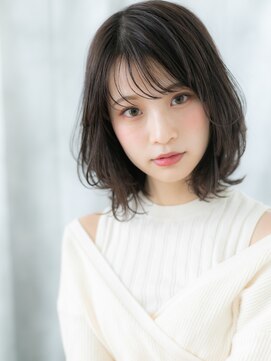 ドクターズ サロン ラブ(Dr's Salon LAB) 大人可愛いグレージュミストバングボブパーマt古河10代20代30代