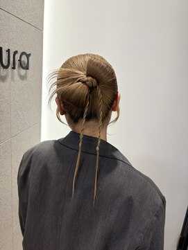 クーラアオヤマ(Cura Aoyama) リボンヘア/リボンカチモリ/カチモリヘア/ヘアセット/まとめ髪