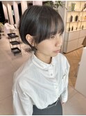 大人髪質改善カラー耳かけマッシュショート